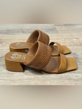 Vince Camuto Shamira Woven Block-Heel Sandals Size 7